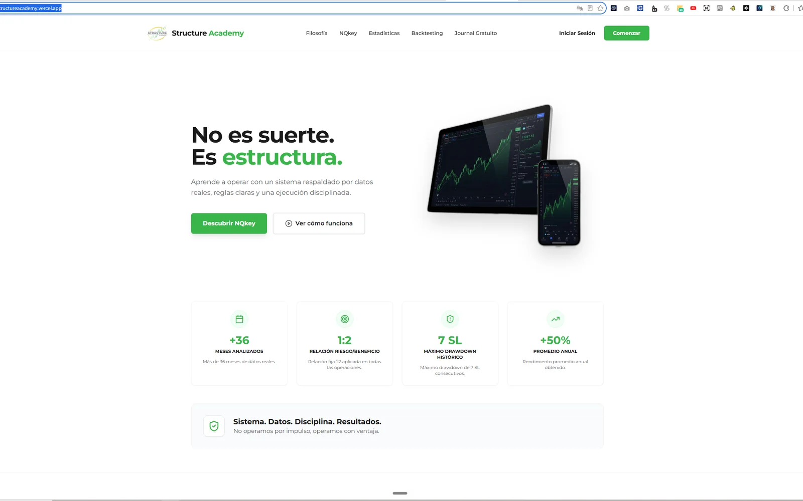 Captura de Structure Academy